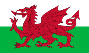 O dragão vermelho, bandeira oficial do País de Gales