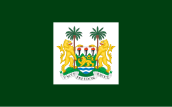 Standard of the president of Sierra Leone Flag of the President of Sierra Leone.svg