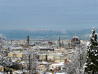 Florence with snow cover in December 2009 Florence with snow cover in December 2009.jpg