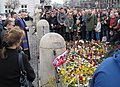 ادای احترام مردم به رئیس جمهور فقید ،لخ کاچینسکی در ورشو پایتخت لهستان