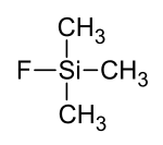 Structural formula of fluorotrimethylsilane