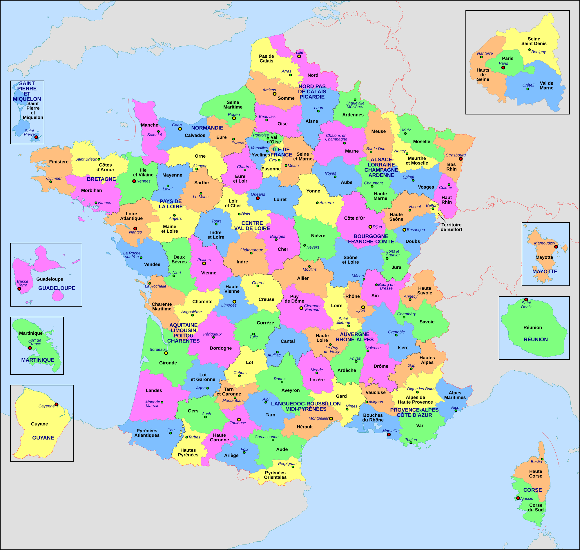 CARTE FRANCE VILLES : carte des villes de France