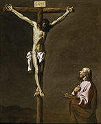 San Lucas como pintor, ante Cristo en la Cruz (Zurbarán), Barroco español.
