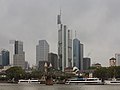 Frankfurt am Main, skyline met de Eisernen Steg