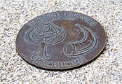 English: Plaque of the Buchhornbrunnen in Friedrichshafen. Deutsch: Tafel des Buchhornbrunnens in Friedrichshafen.