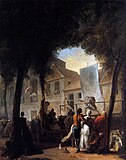 Представление бродячих артистов. 1760. Холст, масло. Национальная галерея, Лондон