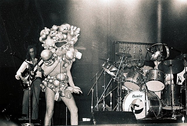 Rutherford, Gabriel and Collins in 1974 during The Lamb... tour