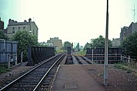 L'unique quai de la gare en 1980.