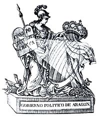 1820 Emblem of the Political Government of Aragon under the Liberal Triennium (1820)