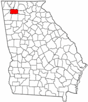 خارطة مقاطعة غوردون في ولاية جورجيا