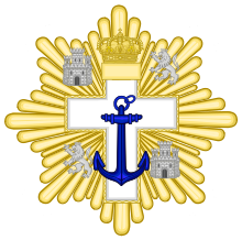 Grand Cross of the Naval Merit (Spain) - White Decoration.svg