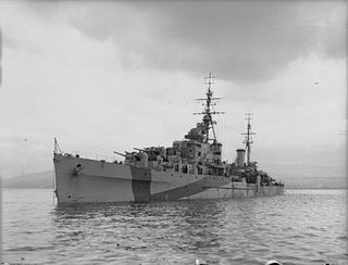 HMS <i>Bellona</i> (63) Cruiser of the Royal Navy