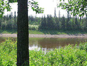 The Hay River in summer