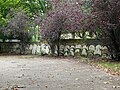 Headstones around the churchyard of the Church of Saint Anne in Limehouse.