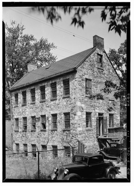 File:Historic American Buildings Survey E.H. Pickering, Photographer August 1936 - Old Mill, Oella Avenue, Oella, Baltimore County, MD HABS MD,3-OEL,1-1.tif