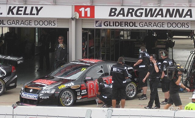 The Holden VE Commodore of Jason Bargwanna at the 2010 Clipsal 500.
