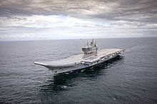 IAC-1 Vikrant out in the sea during its maiden sea trials.jpg