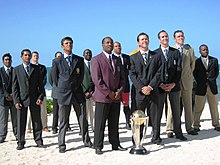 The captains of the 2007 Cricket World Cup. ICC CWC 2007 team captains.jpg