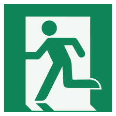 E001 – Emergency exit (left hand)