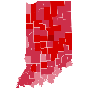 Indiana Presidential Election Results 1972.svg