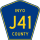 Marqueur de la route de comté J41
