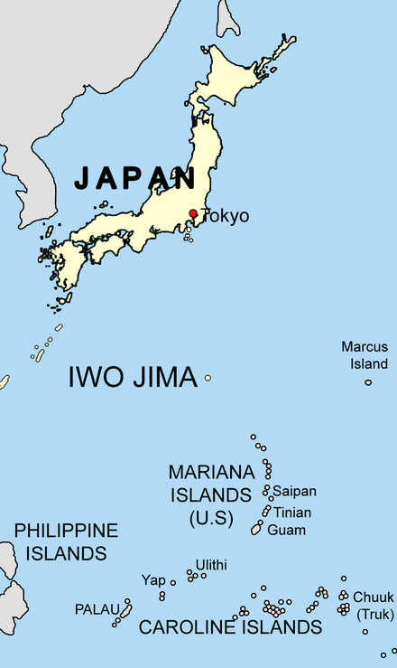 Location of Iwo Jima