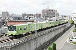 Osaka Higashi-lijn op de kaart