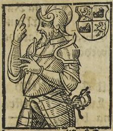 Jaroslav Lev z Rožmitálu (B. Paprocký, Zrcadlo slavného Markrabství moravského, 1593)