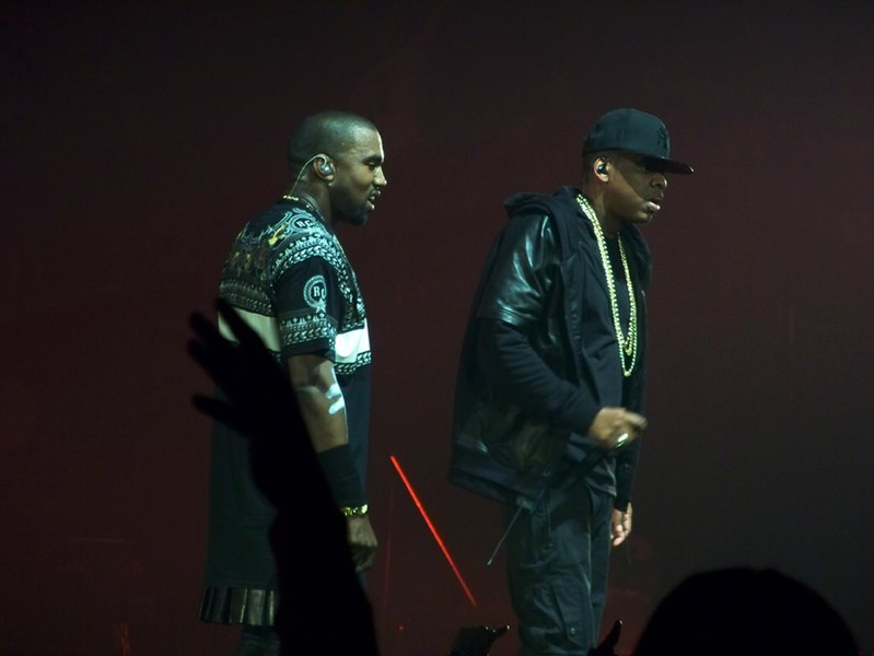File:Jay-Z Kanye Watch the Throne Staples Center 9.jpg
Description	
English: Kanye West and Jay-Z performing at Staples Center on December 11, 2011 in Los Angeles on their Watch the Throne Tour.
Date	11 December 2011
Source	Watch the Throne: Jay-Z & Kanye West
Author	U2soul