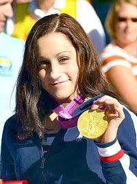 Wieber at a parade after the 2012 Summer Olympics