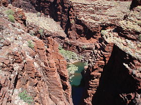 Garganta en las montañas Hamersley