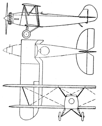 Keystone K-55 Pronto 3-view drawing from Le Document aeronautique April,1928 Keystone K-55 Pronto 3-view Le Document aeronautique April,1928.png