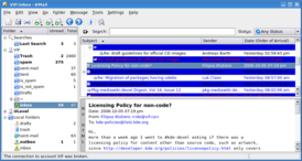 Скриншот программы KMail