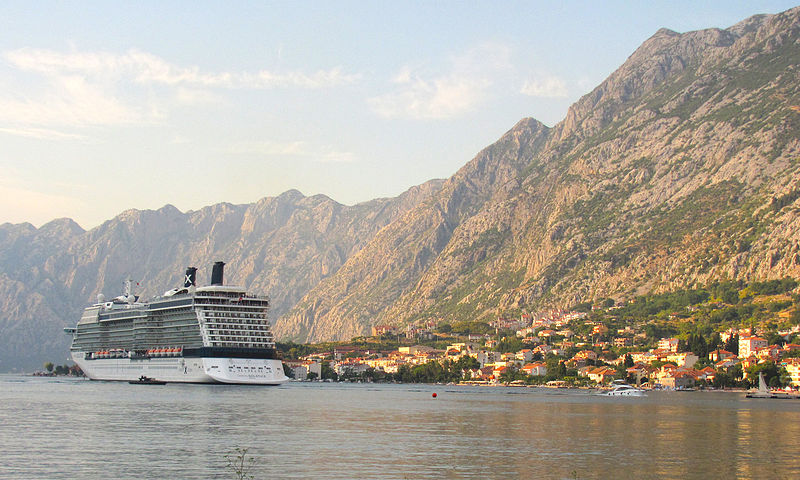 File:Kotor ferry and mountains.jpg