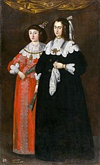 Portrait of Catherine Potocka and Maria Lupu (daughter of Vasile Lupu), two wives of Janusz Radziwiłł (1612–1655)