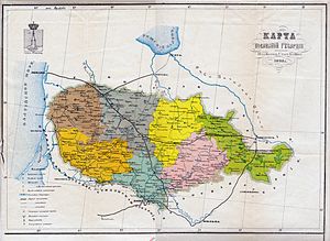 Ковенская губерния на карте