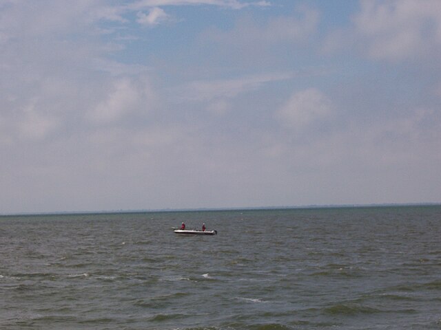 Fishing boat seen from the Stockbridge Harbor