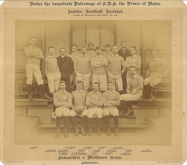 Broughton supplied four players for the Lancashire county rugby team in 1887