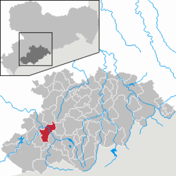 Kart over Lauter-Bernsbach