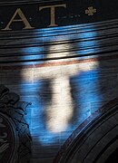 Light through a stained glass window, Marmor kirke, Copenhagen