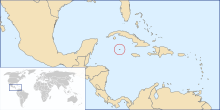 Location of Grand Cayman (circled), south of Cuba and the Florida peninsula.