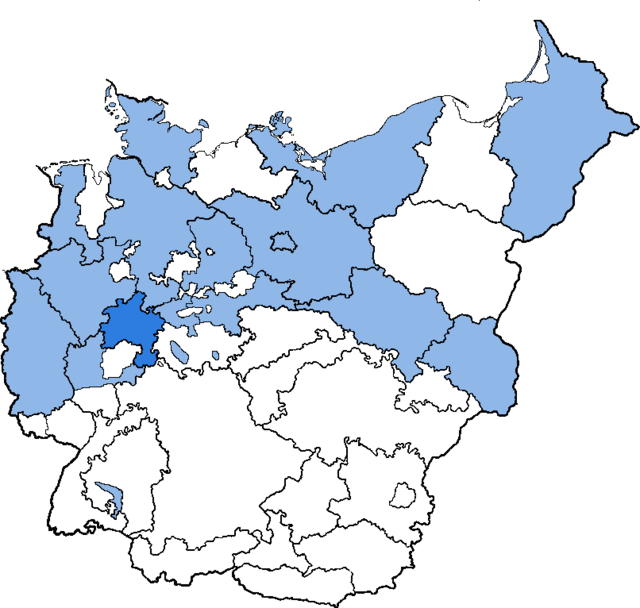 Межі провінції станом на 1944 рік