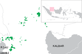Localización de las islas Natuna