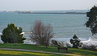 Portland Harbour from Nothe Gardens Looking towards the Portland Breakwater, Dorset (geograph 2504661).jpg