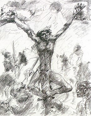 Kreuzigung, 1923 Korsfæstelse, tegning