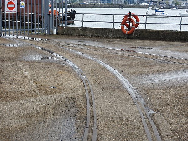 Upnor Depot in 2017 with rails still in situ