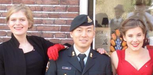 Lieutenant Lum representing the regiment during a goodwill visit to the Netherlands in March 2015. LtLumatwork.png