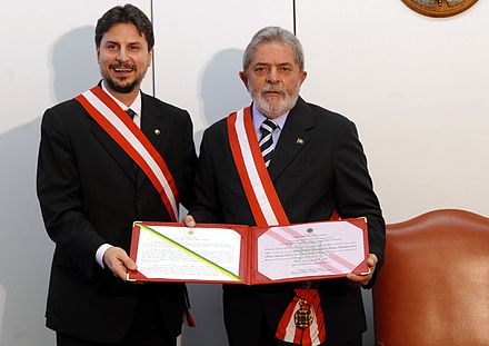 President Lula da Silva, with the order of Merit.
