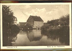 Polski: Młyn w Lubrzy, widok z początków XX wieku. English: Watermill in Lubrza view from early XX century