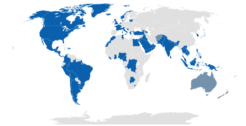 Worldwide users of the M16 (former and current)
